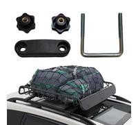 Portapacchi a vite - U - Bullone clip con dadi, supporto tetto auto | Montaggio di blocco sul tetto, viti di bloccaggio in metallo regolabili per scatole di caricamento del veicolo, guida da viaggio