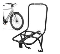 Portapacchi anteriore per bicicletta, resistente, con freno a V, accessori per bicicletta, per mountain bike, pieghevole, città, viaggi, viaggi, viaggi, pendolari, equitazione, shopping