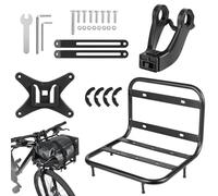 Portapacchi anteriore per bicicletta - Supporto per attacco rapido | Portabiciclette | Supporto frontale in alluminio portata 15 kg | Portabiciclette 21x22,8x17 cm lega di alluminio | Borsa da traspor