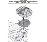 GIVI Top Case Carrier per Monolock Case, senza Piastra per Honda SH Mode 125 (13-21)