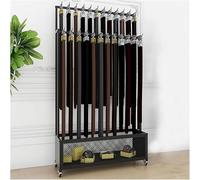 Portapacchi Autoportante su Ruote - Espositore per Cravatte, Ripiano Espositivo per Calzini da Biancheria Intima Portatile con Telaio in Ferro Commerciale con Cestello Portao, Black, 70x30x156cm