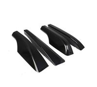 Portapacchi Barre Tetto 4PCS Per Toyota Per Land Per Cruiser LC200 FJ200 2008-2016 2017 2018 2019 Nero/Argento Portapacchi Bar Rail End Sostituzione Della Copertura Borsette Barre Portatutto(Nero)