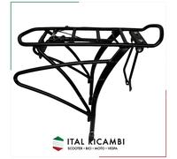 PORTAPACCHI BICI FRENO DISCO ELETTRICA E-BIKE REGOLABILE IN ALLUMINIO NERO MAX 2