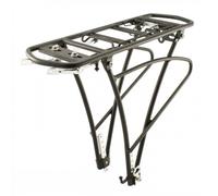 Portapacchi Bici Posteriore Alluminio Nero 26-28" - Compatibile Borse Laterali - Carico 25kg