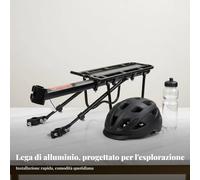 Portapacchi in Lega di Alluminio Funzione Parafango Portapacchi a Sgancio