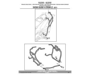 PORTAPACCHI LATERALE KAPPA MONOKEY SIDE SUZUKI DL 650 V-STROM '11-16