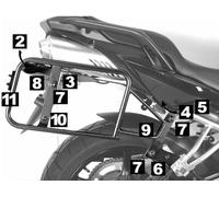 Portapacchi laterale Lock-it argento per Yamaha FZ 6/Fazer (2007-2009)