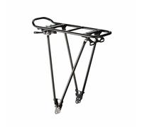 Portapacchi per bici posteriore a tralicci Racktime Fold It nero regolabile 24-2