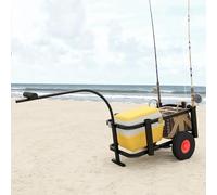 Portapacchi per bicicletta, con gancio di traino, telaio in acciaio per riporre oggetti extra e carrello da pesca