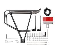 Portapacchi per bicicletta da montagna - Portapacchi da bicicletta nero - Portapacchi multifunzione in lega di alluminio resistente all'usura per viaggi, vita quotidiana, carico da 27 kg, nero