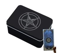 Portapacchi per carte di tarocchi - 5 x 3,35 x 2,36 pollici Iron Deck Box, contenitore per immagazzinaggio, organizzatore portatile durevole | Durrable Holder per carte da gioco giocare a carte da