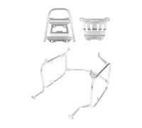 Portapacchi Per Moto Per XL750 Per Transalp 2023 2024 Motociclo Sistema Portapacchi Acciaio Inossidabile Staffa Laterale Bagagli Contropunta(Silver One Set)