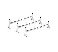 Portapacchi Per Scale Da Tetto Universale Regolabile In Lunghezza 52"-64"/34,6"-56,7" Con Fermi Per Scale 661LBS 3 Barre Barre Tetto Portapacchi