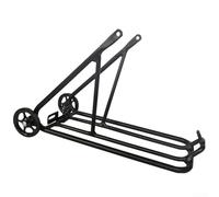 Portapacchi pieghevole in lega di alluminio per bici con facile fissaggio delle ruote, supporto posteriore da 40,6 cm per pneumatici da 40,6 x 4,6 cm, attrezzatura portatile per ciclismo per pendolari