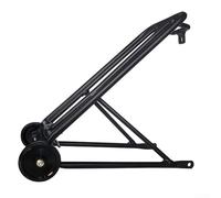 Portapacchi pieghevole in lega di alluminio per bici da 40,6 cm, con ruote pieghevoli per carrello, trasportabile da città, con ripiano posteriore (C)