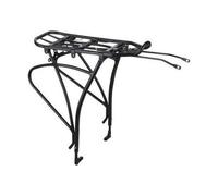 Portapacchi Posteriore Bici Alluminio Nero 24-28 Freno a Disco Supporto Laterale e Molla