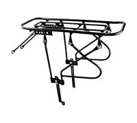 Portapacchi Posteriore Capacità 200 kg Supporto ad uso intensivo - Porta bagagli per bicicletta in acciaio regolabile, per ciclismo, strada, escursionismo, shopping, viaggi, lavoro, scuola