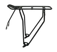 Portapacchi posteriore per bici con ganci Newton in alluminio nero 26"-28"-700c