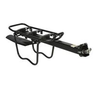 Portapacchi posteriore con fissaggio rapide in alluminio nero con protezione laterale per borsa sul reggisella P2R Nero