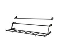 Portapacchi posteriore in ferro, 1,2 m, portapacchi in metallo, compagno di viaggio con accessori di montaggio, portapacchi per bagagli e attrezzature sportive, aiuto per bagagli, artigianato (nero)