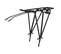 Portapacchi posteriore per bici con ganci in alluminio nero, compatibile con ruo