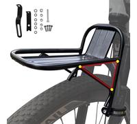 Portapacchi posteriore per bicicletta, in lega di alluminio, regolabile, per borsa anteriore rimovibile, cestino da appendere, tracolla per bici elettrica