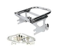 Portapacchi posteriore per moto Kit Di Aggancio Per Portapacchi Per Moto Two-Up Pack Per Touring Per Road King Per Street Glide Per Road Glide Per FLHT 1997-2008(Chrome)