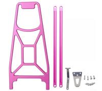 Portapacchi posteriore pieghevole per bicicletta, 340 x 140 mm, in alluminio CNC, anodizzato, per Brompton per Pline/Cline (rosa)