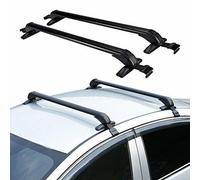 Portapacchi universale, portapacchi per auto in alluminio con serratura per portabiciclette, box da tetto o come portasci, portata 75 kg, lunghezza asta 1 m, portapacchi