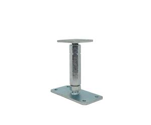 Portapalo di tipo P da svitare PF-TP base d’appoggio (regolabile in altezza 140 - 200 mm), zincato, con foglio informativo di Gartenwelt Riegelsberger (lingua italiana non garantita)