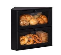 Portapane angolare Contenitore per pane Bambù con finestra trasparente