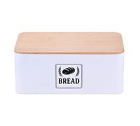 Portapane Coperchio Bambù Cassetta Porta Pane Contenitore Dolci 13,5x33x19 cm