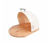 Portapane Feel Maestro MR-1678 Beige Argentato Legno Plastica 1 Pezzi 27,5 x