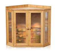 Portapane in Bambù a 2 Livelli, Grande Dimensione, Facile da Montare, Porta Pane in Legno, Ideale per l'Angolo del Piano della Cucina.