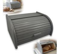 Portapane piccolo grigio in legno - 31×26×16 cm