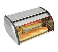 Portapane, Portapane in Acciaio Inox con Sportello Frontale, Contenitore per il Pane, Portapane Arrotolato, Portapane, Contenitore per Pane per Panini, Toast, Pagnotte,