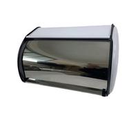 Portapane rustico in metallo con coperchio a rullo per ingresso in fattoria