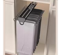 Portapantaloni Estraibile, Appendiabiti Estensibile, Porta Pantaloni Estensibile, Salvaspazio, Acciaio Inossidabile per Appendiabiti Organizer Armadio Binario, Grey, 41cm