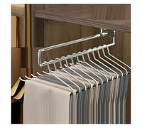 Portapantaloni Estraibile, Binario Appendiabiti Estraibile Con Carico Di 25 Kg, Appendiabiti Scorrevole Estensibile For Armadio, For Sciarpe, Cravatte, Scialli, Jeans, Asciugamani(500mm)