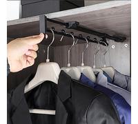 Portapantaloni Estraibile per Armadio, Appendiabiti Estraibile per Pantaloni, Asta Appendiabiti Estensibile per Armadio, cassetto da 25 a 45 cm, Asta Appendiabiti Scorrevole in Acciaio, Facile da ins