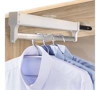 Portapantaloni Estraibile per Armadio, Appendiabiti Estraibile per Pantaloni, Asta Appendiabiti Estensibile, Asta Appendiabiti Regolabile, salvaspazio, 30-60 cm