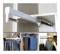 Portapantaloni Estraibile per Armadio, Grucce Estraibili per Pantaloni, Appendiabiti in Acciaio Inox, Asta Appendiabiti Estensibile, Tubo Appendiabiti, 30-60 cm, salvaspazio per la casa, Accessori PE