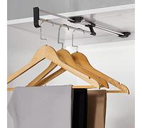 Portapantaloni Estraibile per Armadio, Grucce Estraibili per Pantaloni, Asta per Armadio Estensibile, Supporto per organizzatore di Vestiti Regolabile, Guida telescopica in Metallo da 25 cm a 50 cm,
