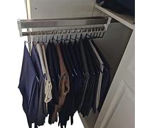 Portapantaloni Estraibile per Armadio, Grucce Estraibili per Pantaloni, Porta Pantaloni, Asta Estensibile per Armadio, portaoggetti Regolabile per Vestiti, Appendiabiti scorrevoli, Base in ABS, Barra