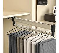 Portapantaloni Estraibile per Armadio, Grucce per Pantaloni Estraibili, Appendiabiti Estensibile, Appendiabiti da 30 a 80 cm, Organizer per Cappotti e Pantaloni in C