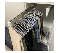 Portapantaloni Estraibile per Armadio, Grucce per Pantaloni Estraibili, Appendiabiti Estensibile, Asta Appendiabiti da 30 a 80 cm, in Acciaio, per riporre i Vestiti, Armadio Regolabile S
