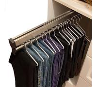 Portapantaloni Estraibile per Armadio, Grucce per Pantaloni Estraibili, Appendiabiti Estensibile, Asta per Armadio, Regolabile, 30-80 cm, per Articoli per la casa.