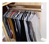 Portapantaloni Estraibile per Armadio, Grucce per Pantaloni Estraibili, Appendiabiti Estensibile per Armadio, Appendiabiti con 2 Ganci scorrevoli Regolabili da 30 a 80 cm