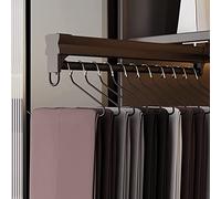 Portapantaloni Estraibile per Armadio, Grucce per Pantaloni Estraibili, Appendiabiti per Pantaloni, Asta per Armadio Estensibile, Regolabile, portaoggetti per Abiti, Tubo in Acciaio per Armadio, per