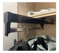 Portapantaloni Estraibile per Armadio, Grucce per Pantaloni Estraibili, Porta Pantaloni, Organizer per Indumenti Regolabile, Asta per Armadio Estensibile, Asta Appendiabiti Scorrevole in Acciaio, fac